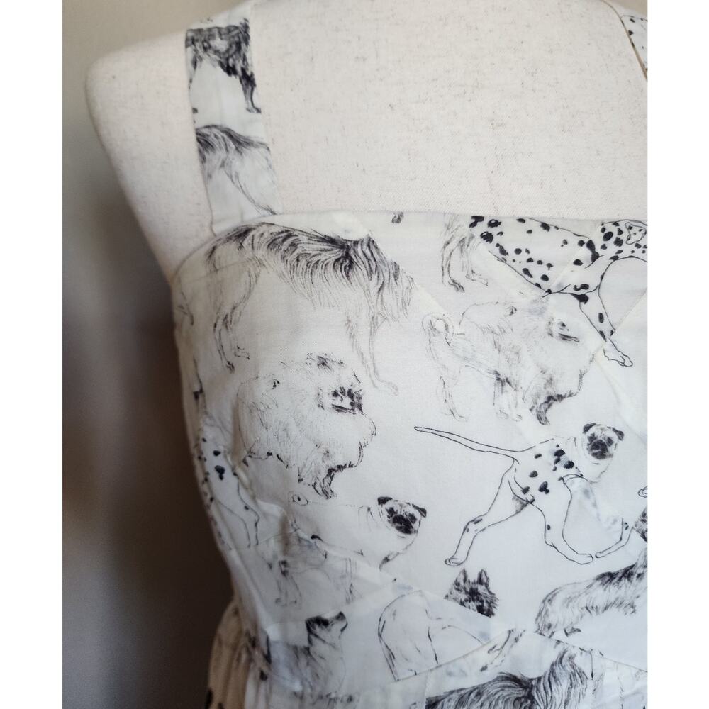 Anthropologie Maeve Fetch & Frolic Dog Print Midi Dress - Picture 15 of 16